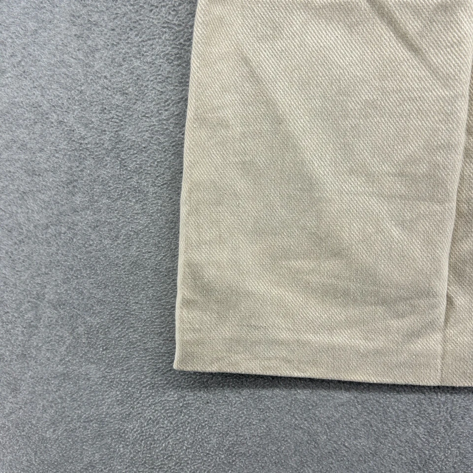 Falda Ann Taylor para mujer talla 6 beige mezcla de lino bolsillos delanteros planos cremallera corta Foto 2 de 4