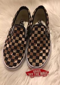 yellow checkered vans womens 8.5