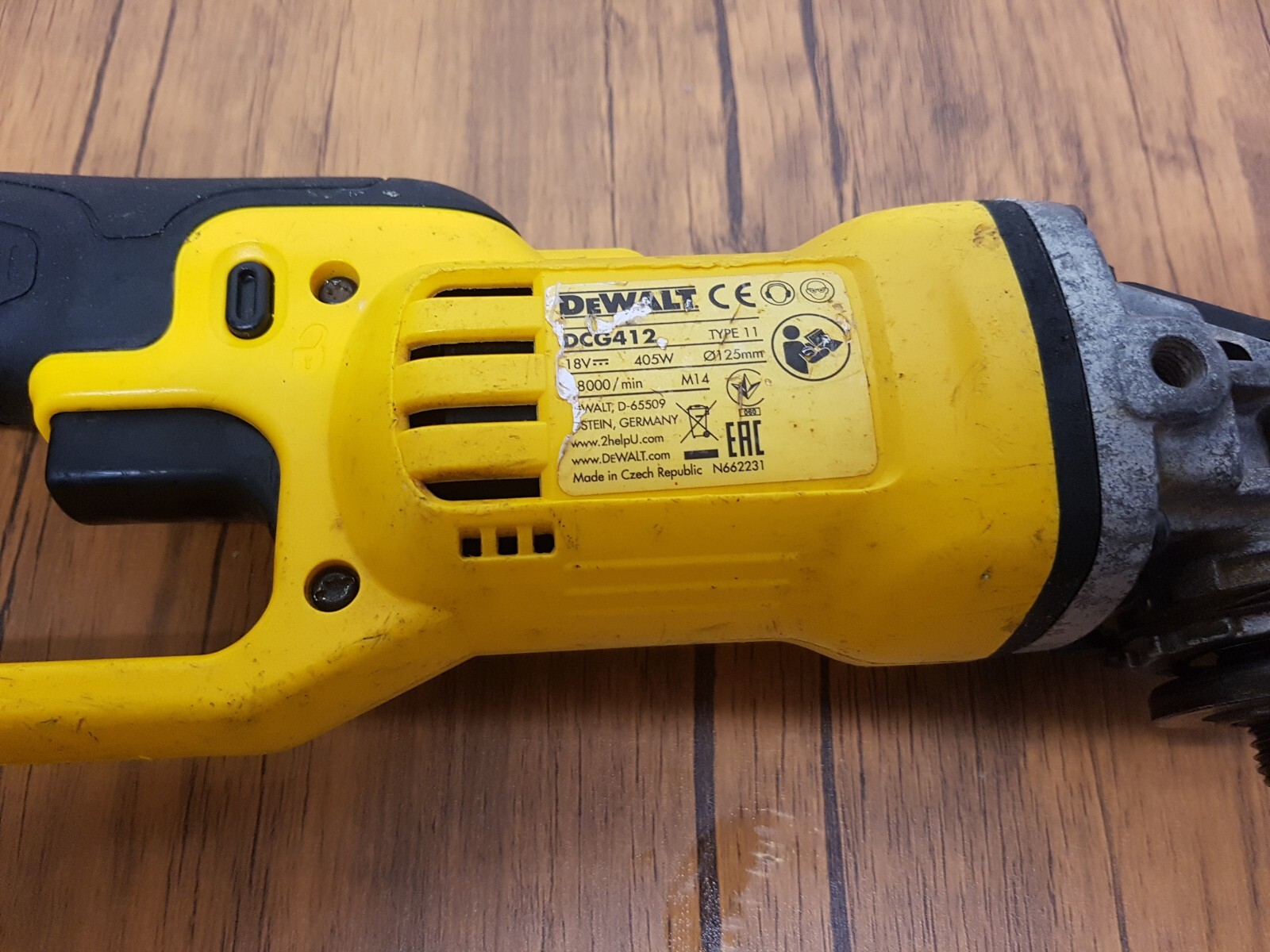 DEWALT DCG412 Type 11 18V XR 125MM CORDLESS ANGLE GRINDER BODY ONLY