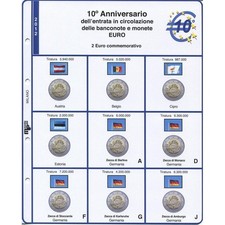 2 Masterphil 2 Euro Commemorative Coins 2012 Decade