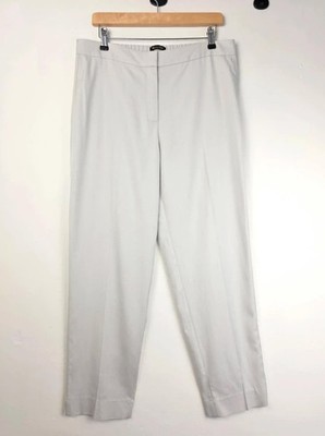 Massimo Dutti Grey Straight Leg Trousers Womens Size 14 | Tailored | Minimal