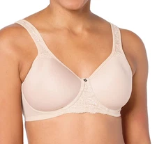 Breezies~Natural Curves Contour Wirefree Bra~42B~Sunbeige~A451476~Foam Cup 12033