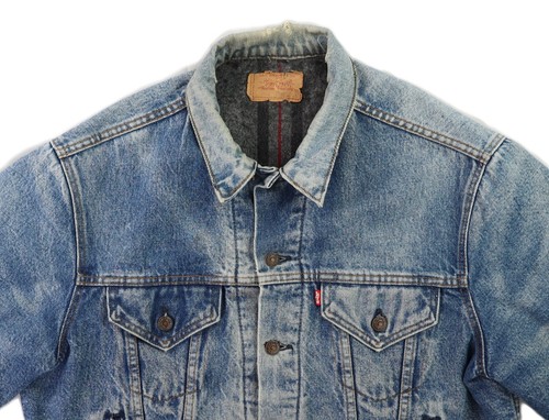 VTG 80s Levis Levi’s USA Men's L 44 Blue Denim Blanket Lined Trucker Jean Jacket by Levi's, $99.99 - Photo 4