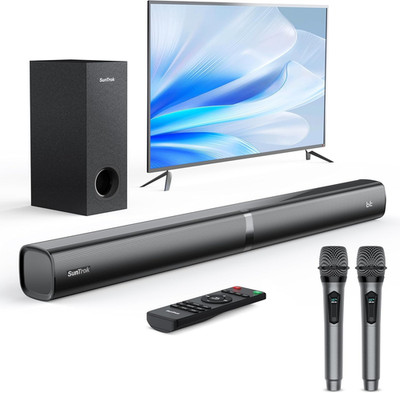 Soundbar with Subwoofer for TV, Home Theater Bluetooth 5.3 Speaker System with 2
