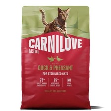 Image of Carnilove Active Duck & Pheasant Dry Cat Food Grain Free Complete Sterilised Cat