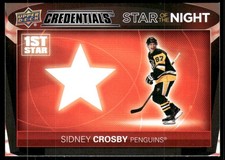2021-22 Upper Deck Credentials #1S-3 Sidney Crosby Star of the Night: First Star