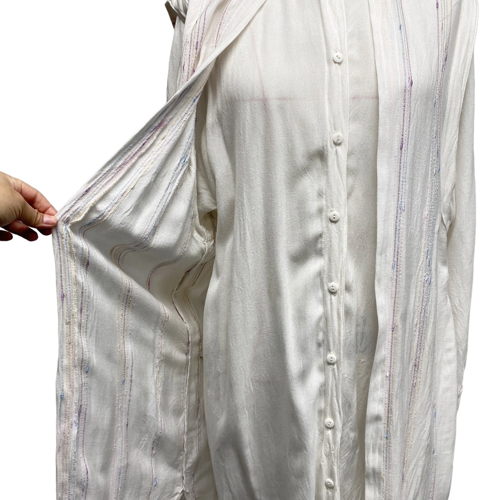 UNDERCOVER Abito camicia gilet vintage Secrets donna taglia 10 Cottagecore con bottoni