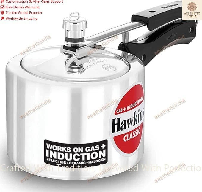Hawkins Aluminium 2 Litre Classic Pressure Cooker, Tall Design, Silver (Icl2T)