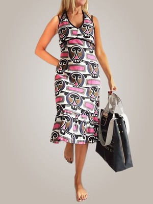 VERO MODA - Sommer Kleid Neckholderkleid Trägerkleid Sommerkleid Gr.34