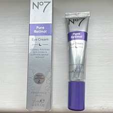 No7 Pure Retinol Under Eye Cream, Fragrance-Free, 15ml - Wrinkles & Dark Circles