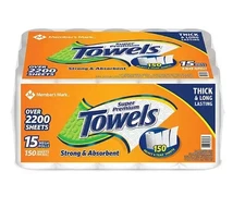 Member's Mark Select & Tear 2-Ply Paper Towel 15 rolls, 150 sheets/roll