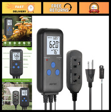 Digital Humidity Controller with Temperature Display - Dual-Stage Humidistat for