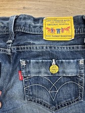 Vintage Yellow Tagging Levi  s Found In Japan Size 27 100 Cotton Denim Blue  