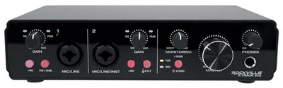 Rockville R-TRACK 2x2 USB 2.0 Audio Interface, 24-Bit/192kHz, 2 Mic-Pres... 