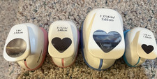 Recollections Heart Craft Paper Punch Lot of 4 Assorted Sizes