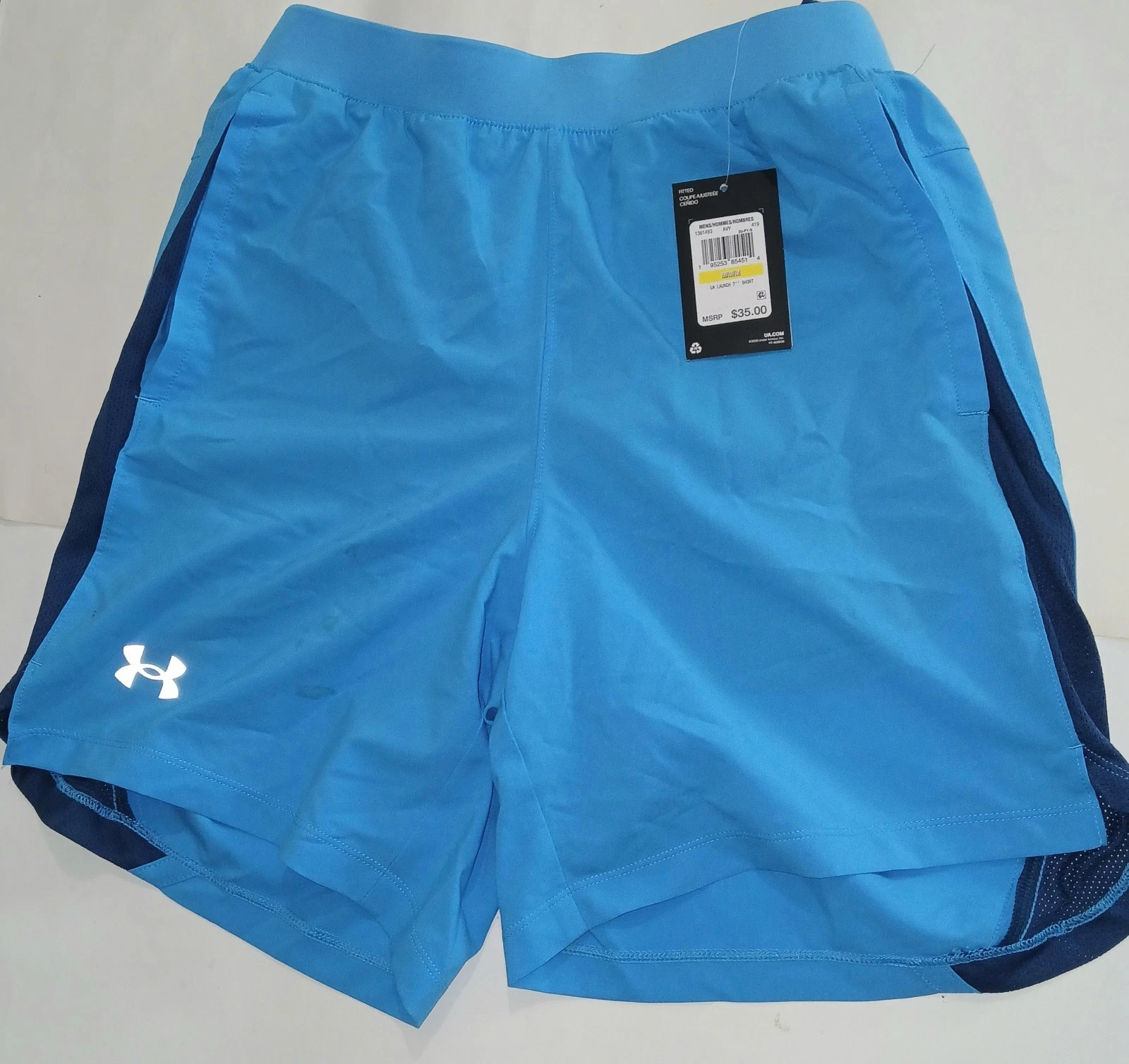 Under Armour Launch Fitted Men's Running Athletic Shorts 7" Medium Turquoise