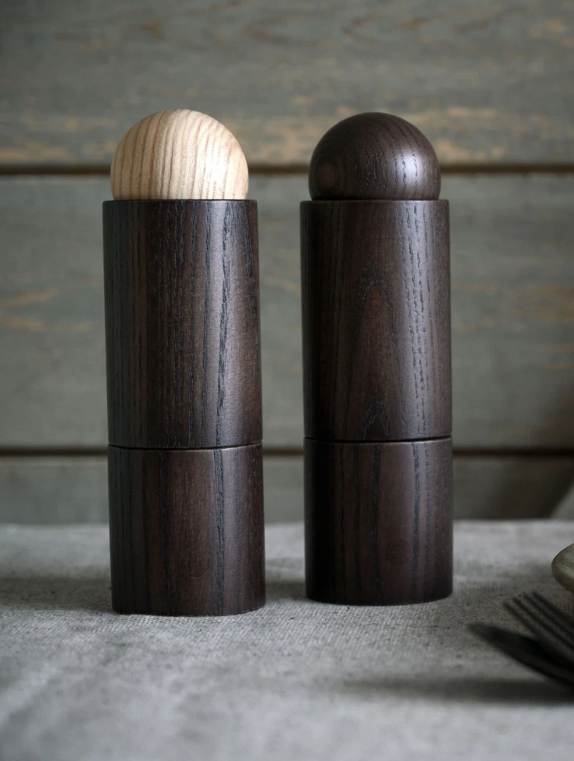 CrushGrind Aarhus Nordic Scandi designer ash wood salt pepper grinder BNIB