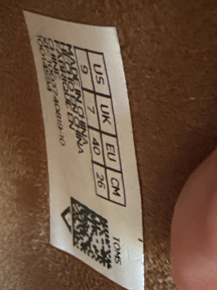 Botines TOMS para mujer de gamuza sin cordones marrón tostado talla 9 cómodos informales Foto 4 de 4