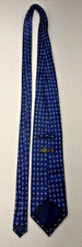 Roger L. Paris 100 Silk Tie Blue Fleur De Lis Necktie Vintage Made in France