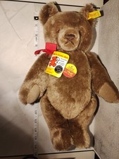 Steiff Mohair Teddy Bear W/Ear Button And Tags Vintage Jointed Growler 0202/36