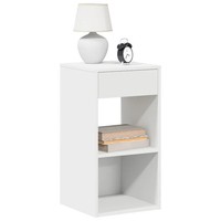 Nachttische Mit Schublade 2Er Set Weiß 35X34X66,5 Cm