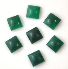 Natural Green Onyx Square Cabochon 6mm To 25mm Loose Gemstone