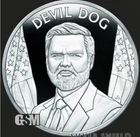 DEVIL DOG - J.D. Vance 1 oz .999 Silver Shield 2025 MICROMINTAGE LOW COA# of 299