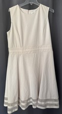 Calvin Klein Light Blush Sleeveless Fit & Flare Dress Size 16
