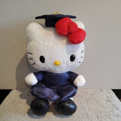Sanrio Hello Kitty Abschluss 2012 Plüschtier Kuscheltier 6,5 Zoll blaue Mütze & Kleid