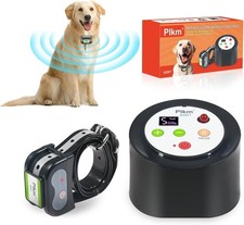 PLKM Black Wireless Dog Fence System Pet Intelligent Collar AI Alarm Containment