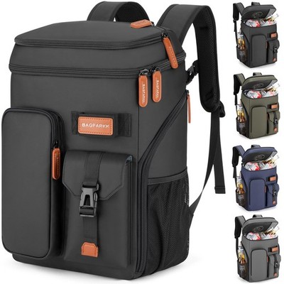 Bagparkk Insulated Cooler Backpack33 Cans Multifunctional Double Deck Leakproof
