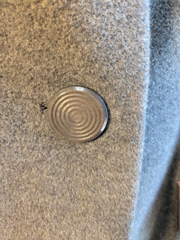 Vintage - 1960s Forstmann Wool Overcoat / Pea Coat - Medium - Oversized Buttons - Image 4 of 4