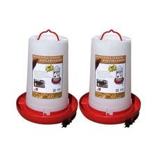 Farm Innovators 2 Pack Heated Chicken Waterer, Poultry Water Fountain, 3 Gallon