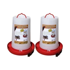 Farm Innovators 2 Pack Heated Chicken Waterer, Poultry Water Fountain, 3 Gallon
