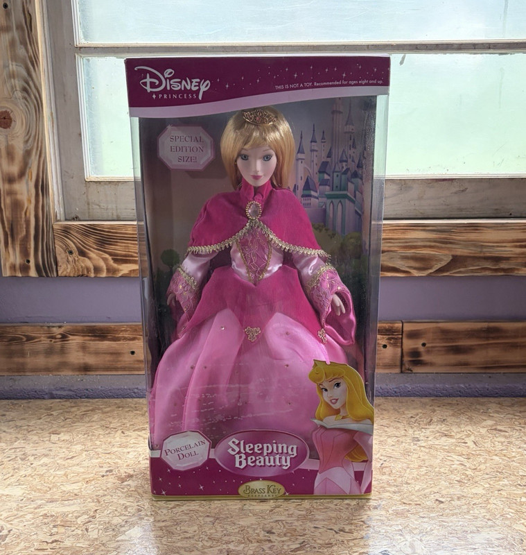 Brass Key Disney Princess Aurora 16in Porcelain Doll w/ Stand