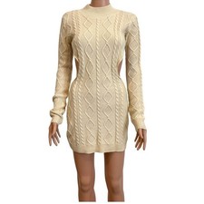 xxxiticat large backless mock neck mini sweater dress D2 3548