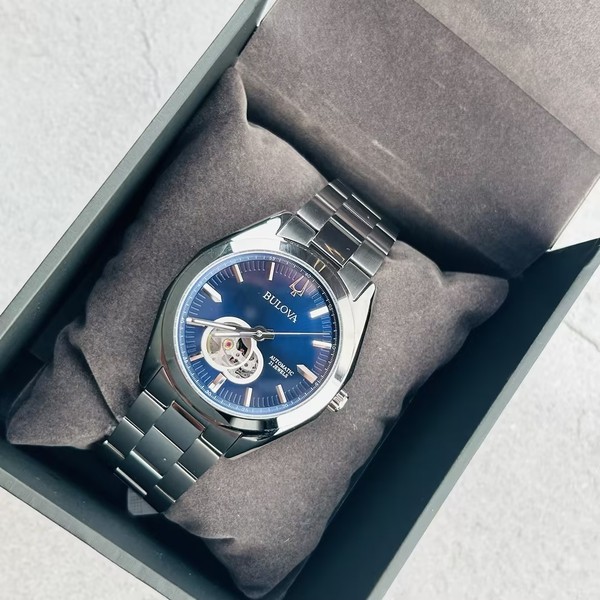 Bulova 96A275 Surveyor Reloj de Hombre Esfera Azul Acero Inoxidable Correa Automático 4