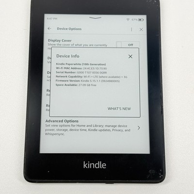 Wi-Fi 10世代 Paperwhite Kindle + 32GB LTE 電子書籍リーダー本体