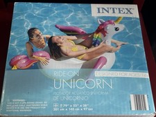 2018 Intex Pool Float Ride-On Unicorn, 79x55x38in, Ages 14 , New