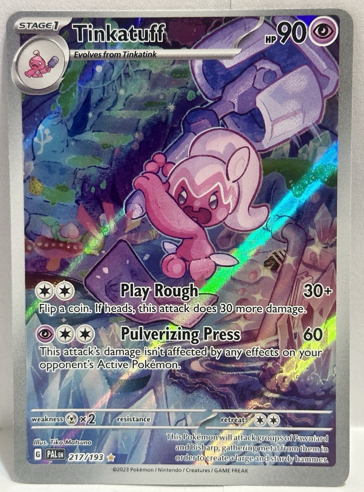 Tinkatuff 217/193 Holo Illustration Rare Scarlet & Violet Paldea Evolved 