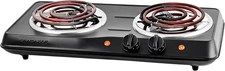 OVENTE Electric Countertop Double Burner, 1700W Cooktop with 6" and 5.75" Stainl