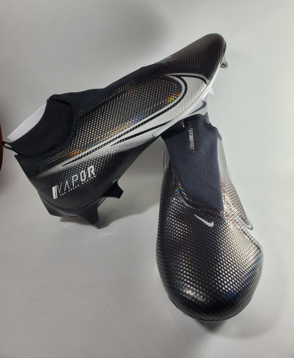 Nike Vapor Edge Pro 360 Black White Size 15 Football Cleats 
