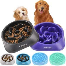 2PCS Slow Feeder Dog Bowls, Pet Supplies That Slow Down Eating, Pet Food Bowl...