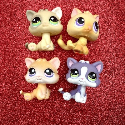 Hasbro LPS Littlest Pet Shop Lot 4 Kittens Cats #248 #114 #1074 #2033