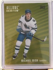 Upper Deck Allure Color Flow Yellow-Green #CF-MM Michael Misa Sharks 2025-26 RC
