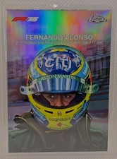 2025 Topps Chrome Formula 1 F1 Fernando Alonso Helmet Collection Refractor #HC-6