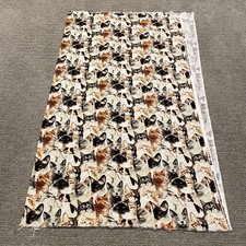 Vintage Fabric Traditions Beautiful Cats Quilting Fabric Remnant Panel Cotton