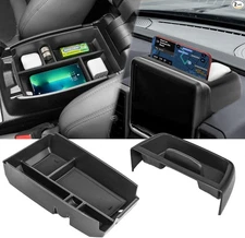 2PCS Center Console Dash Storage Tray and Armrest Secondary Storage Box Compatib