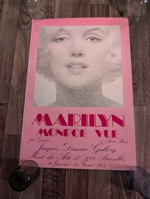 Original MARILYN MONROE 1975 Jaques Damase Galerie Ausstellungsplakat