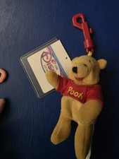 Disney Store Winnie The Pooh Beanbag Keychain 4" NWT
